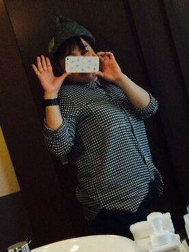 「niko and...（ニコアンド）のアイテム（デニムパンツ、ブルー系）」を使った、72meさん（レディース・147cm）の春コーディネート