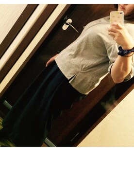 「niko and...（ニコアンド）のアイテム（パンツ、ブルー系）」を使った、72meさん（レディース・147cm）の秋コーディネート
