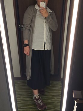 「niko and...（ニコアンド）のアイテム（パンツ、ブルー系）」を使った、72meさん（レディース・147cm）の秋コーディネート