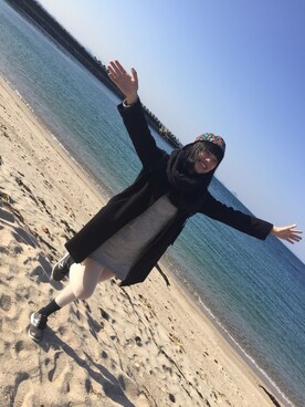 「バレンタインデートスタイル」｜「アイテム（ノーカラージャケット）」を使った、きびたんさん（レディース・163cm）の冬コーディネート