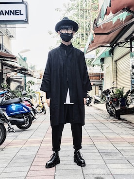 「IMMENSE（イメンス）のアイテム」を使った、志摩さん（メンズ・171cm）の冬コーディネート