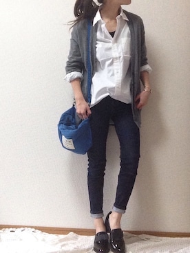 カーディガン ボレロを使った ゆるシャツ のレディース人気ファッションコーディネート Wear