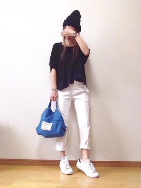 「5PREVIEW（ファイブプレビュー）のアイテム（バッグ）」を使った、moyooonnさん（レディース・153cm）の夏コーディネート