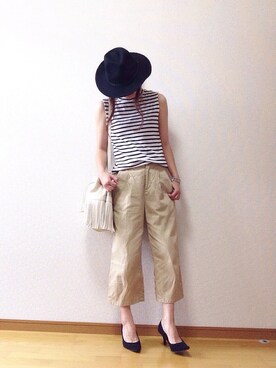 「ハイネックトップス」｜moyooonnさん（レディース・152cm）の夏コーディネート