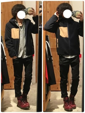 「coen（コーエン）のカラーイージースキニーパンツ（その他パンツ）」を使った、CHARAさん（メンズ・168cm）の秋コーディネート