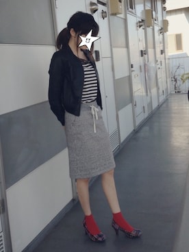 「NIXON（ニクソン）のTHE PLAYER（アナログ腕時計）」を使った、mariさん（レディース・158cm）の冬コーディネート