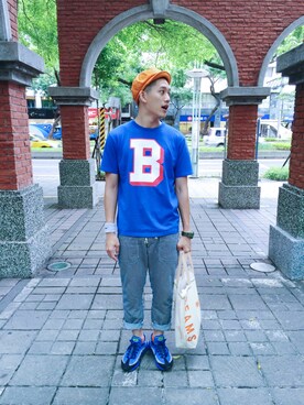 「UNDEFEATED （アンディフィーテッド）のアイテム（腕時計）」を使った、連思博（EggEgg)さん（メンズ・176cm）の夏コーディネート