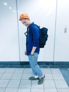 「UNDEFEATED （アンディフィーテッド）のアイテム（腕時計）」を使った、連思博（EggEgg)さん（メンズ・176cm）の夏コーディネート
