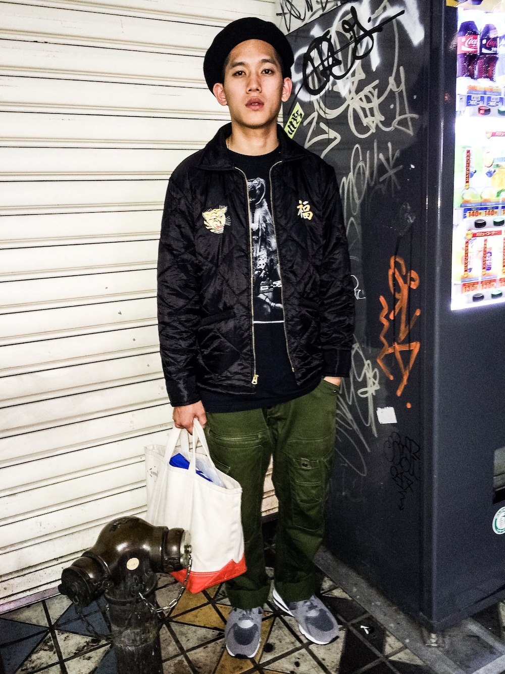 「CA4LA、BEAMS、beamsT、LRG、steele、NIKE、AIR MAX 93、egg」｜「Steele Canvas Basketのアイテム（トートバッグ、オレンジ系）」を使った、連思博（EggEgg)さん（メンズ・176cm）の秋コーディネートの1枚目の写真