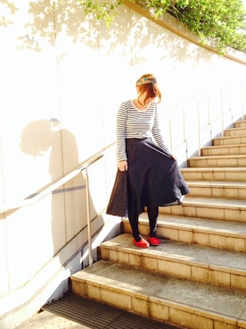 「モカシン」｜MINNETONKASTOREなんばパークス店さん（レディース・158cm）の春コーディネート