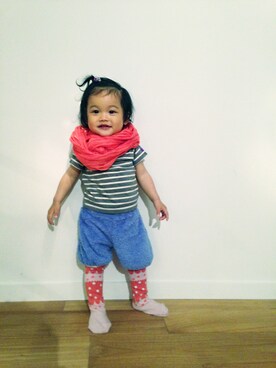 「sense of wonder（センスオブワンダー）のアイテム（レッグウェア）」を使った、riorioさん（キッズ・80cm）の春コーディネート