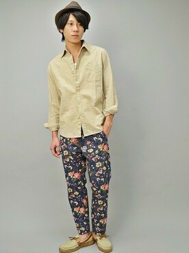 「SHIPS JET BLUE（シップスジェットブルー）のアイテム（その他シューズ）」を使った、高橋さん（メンズ・170cm）の春コーディネート