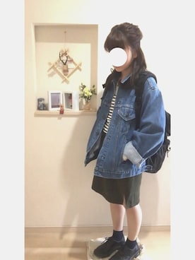 「Dr. Martens（ドクターマーチン）のDr.Martens ドクターマーチン 1461Z 3EYE GIBSON SHOE 3ホール ギブソン シューズ 11838002 BLACK（ブーツ、ブラック系）」を使った、konaさん（レディース・150cm）の春コーディネート