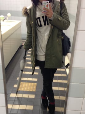 「雨」｜あみゅさん（レディース・151cm）の冬コーディネート