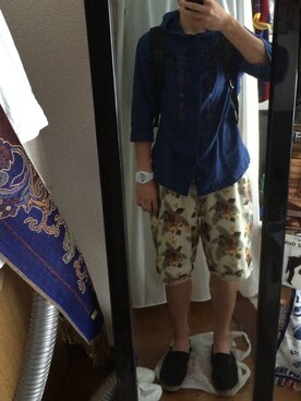 「アディダスオリジナルス」｜「アイテム（その他シューズ）」を使った、HIROYUKIさん（メンズ・175cm）の夏コーディネート