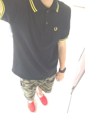 「フレッドペリー」｜「アイテム（その他シューズ）」を使った、HIROYUKIさん（メンズ・175cm）の夏コーディネート