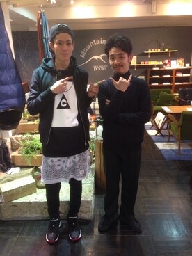「L.H.P（エルエイチピー）のアイテム（スカート）」を使った、Takuyaさん（メンズ・177cm）の冬コーディネート