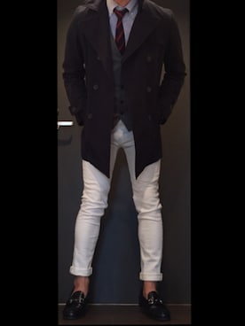 「青シャツ」｜Kazu_yaさん（メンズ・165cm）の春コーディネート