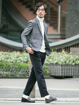 「URBAN RESEARCH（アーバンリサーチ）のアイテム（スーツジャケット）」を使った、URBANRESEARCHMEN'STWさん（メンズ・172cm）の秋コーディネート