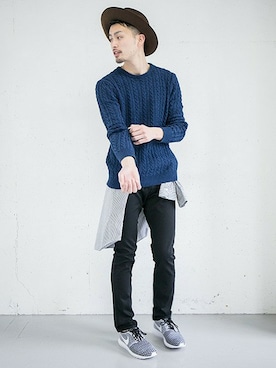 「hat」｜URBANRESEARCHMEN'STWさん（メンズ・180cm）の春コーディネート