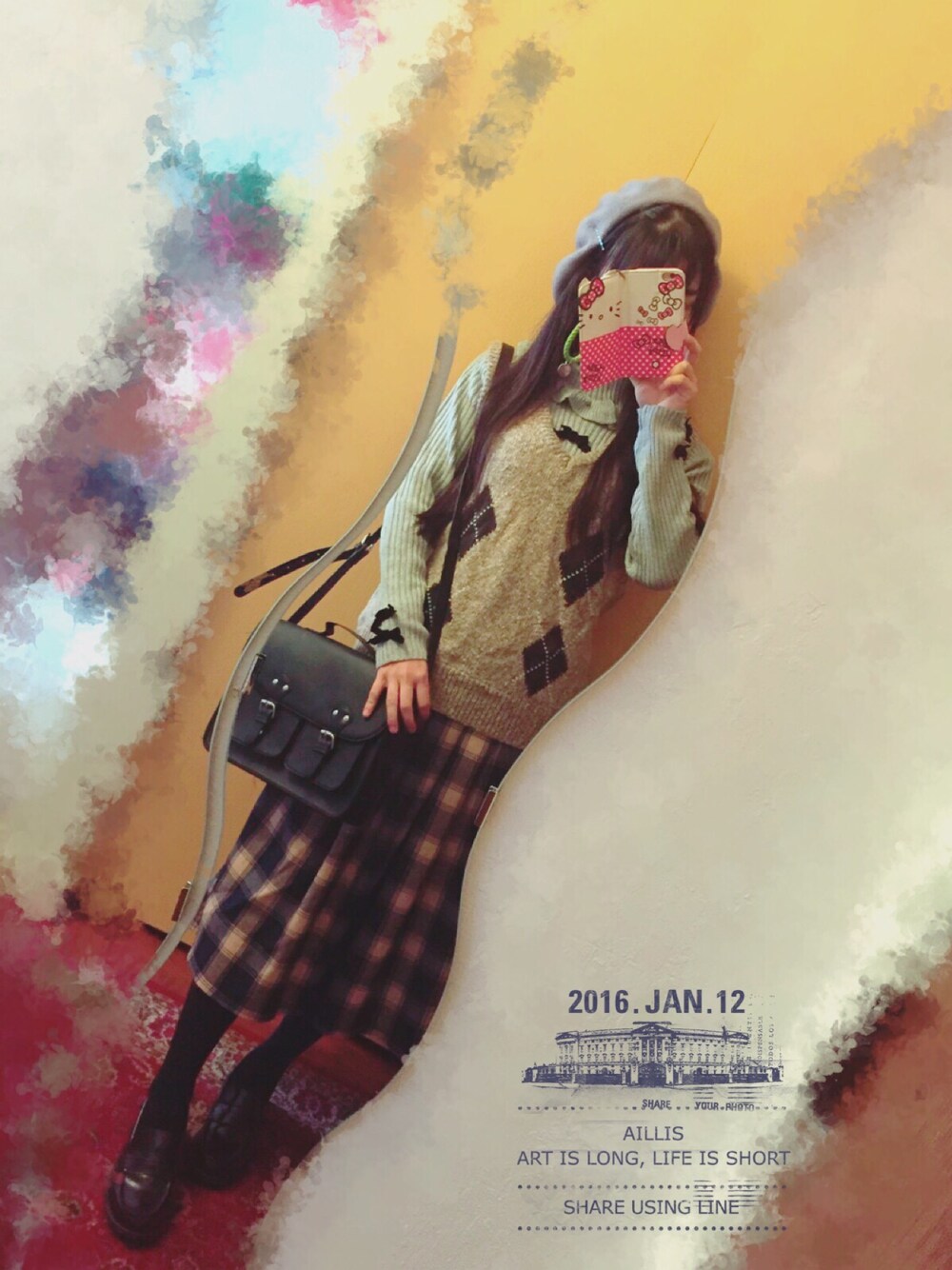 「20Aruのアイテム（スカート、その他）」を使った、团さん（レディース・150cm）の冬コーディネートの1枚目の写真