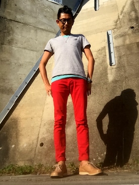 「SILVANO MAZZA（シルバノマッツァ）のアイテム」を使った、英麿さん（メンズ・183cm）の夏コーディネート