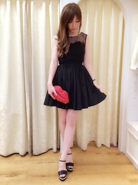 「Supreme.La.La.（シュープリームララ）のアイテム（サンダル）」を使った、Hikaru Mitomeさん（レディース・166cm）の夏コーディネート
