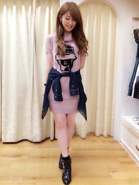 「Supreme.La.La.（シュープリームララ）のアイテム（ブーツ）」を使った、Hikaru Mitomeさん（レディース・166cm）の夏コーディネート