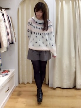「Supreme.La.La.（シュープリームララ）のアイテム（その他シューズ）」を使った、Hikaru Mitomeさん（レディース・166cm）の秋コーディネート