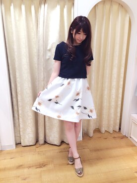 「Supreme.La.La.（シュープリームララ）のアイテム（その他シューズ）」を使った、Hikaru Mitomeさん（レディース・166cm）の春コーディネート