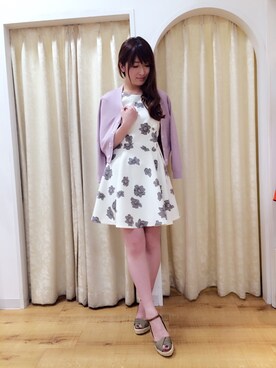 「Supreme.La.La.（シュープリームララ）のアイテム（その他シューズ）」を使った、Hikaru Mitomeさん（レディース・166cm）の春コーディネート