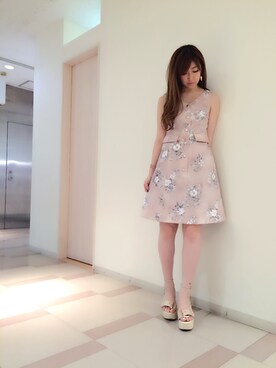 「Supreme.La.La.（シュープリームララ）のアイテム（サンダル）」を使った、Hikaru Mitomeさん（レディース・166cm）の夏コーディネート