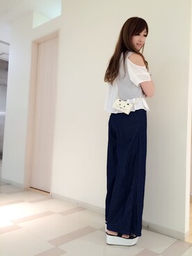 「Supreme.La.La.（シュープリームララ）のアイテム（財布/小物）」を使った、Hikaru Mitomeさん（レディース・166cm）の夏コーディネート