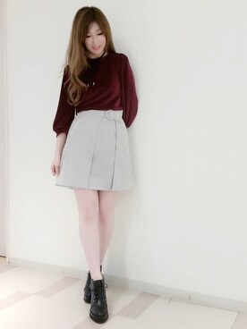 「Supreme.La.La.（シュープリームララ）のアイテム（ブーツ）」を使った、Hikaru Mitomeさん（レディース・166cm）の秋コーディネート