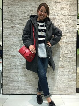 「アイテム（ダッフルコート、グレー系）」を使った、LAUTREAMONT CO. ONLINE SHOP ZOZOTOWNさん（レディース・160cm）の冬コーディネート