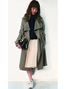 「アイテム（トレンチコート、グリーン系）」を使った、LAUTREAMONT CO. ONLINE SHOP ZOZOTOWNさん（レディース・159cm）の夏コーディネート