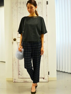 「Droite lautreamont（ドロワットロートレアモン）のアイテム」を使った、LAUTREAMONT CO. ONLINE SHOP ZOZOTOWNさん（レディース・158cm）の秋コーディネート