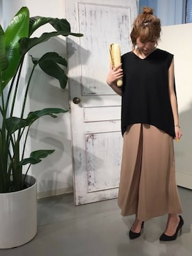 「アイテム（パンツ、イエロー系）」を使った、LAUTREAMONT CO. ONLINE SHOP ZOZOTOWNさん（レディース・160cm）の春コーディネート