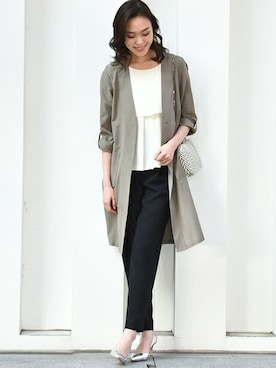 「アイテム（その他アウター、グリーン系）」を使った、LAUTREAMONT CO. ONLINE SHOP ZOZOTOWNさん（レディース・171cm）の春コーディネート