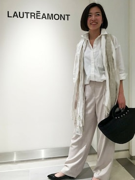 「LAUTREAMONT（ロートレアモン）のアイテム（その他パンツ）」を使った、LAUTREAMONT CO. ONLINE SHOP ZOZOTOWNさん（レディース・158cm）の春コーディネート