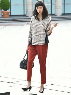 「Droite lautreamont（ドロワットロートレアモン）のアイテム」を使った、LAUTREAMONT CO. ONLINE SHOP ZOZOTOWNさん（レディース・173cm）の秋コーディネート