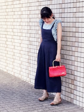 「Shining（シャイニング）のアイテム」を使った、Hinanoさん（レディース・155cm）の夏コーディネート
