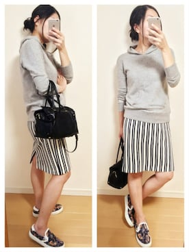 「SLADKY（スラドキー）のアイテム」を使った、Lullabyさん（レディース・157cm）の春コーディネート