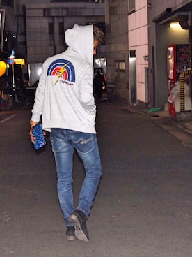 「DOWBL（ダブル）のアイテム（ブーツ）」を使った、DOWBL Yuta.さん（メンズ・165cm）の冬コーディネート