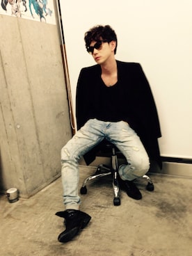 「Sergio rossi（セルジオロッシ）のアイテム」を使った、SHOさん（メンズ・182cm）の春コーディネート