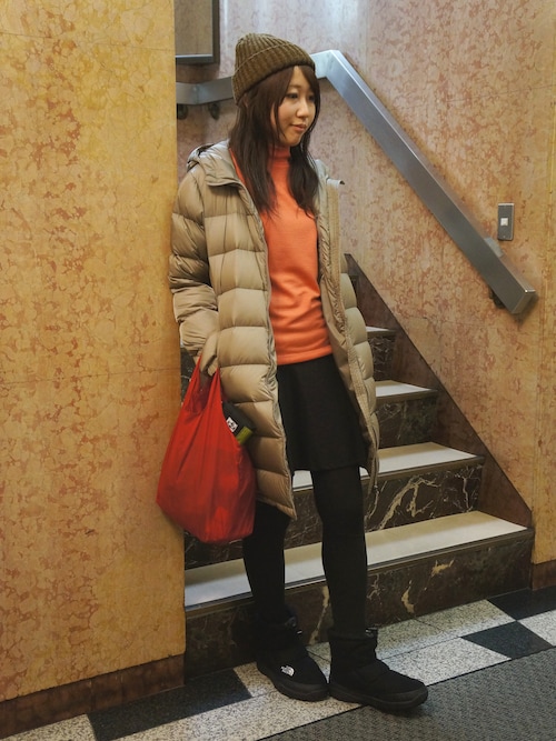 なっちゃん 銀座好日山荘 The North Faceのダウンジャケット コートを使ったコーディネート Wear