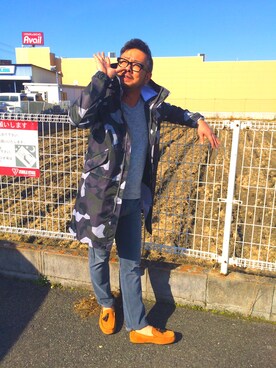 「アイテム（その他アウター）」を使った、HARDYさん（メンズ・168cm・30代）の冬コーディネート