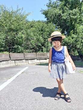 「アイテム（トートバッグ）」を使った、ueoさん（キッズ・90cm）の夏コーディネート