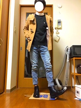 「アイテム（ダッフルコート）」を使った、火星人さん（メンズ・167cm・10代）の秋コーディネート