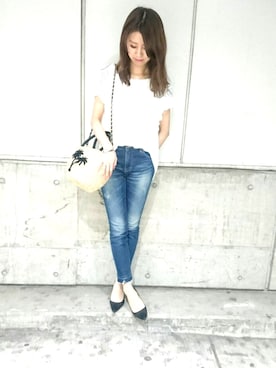 「INTERPLANET（インタープラネット）のアイテム」を使った、しおさん（レディース・158cm）の夏コーディネート